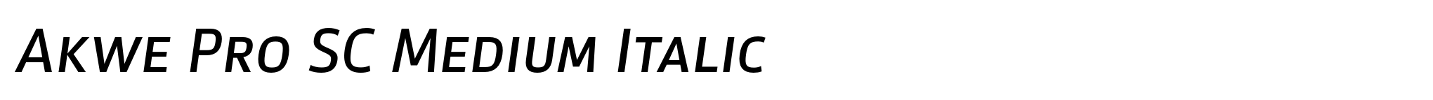 Akwe Pro SC Medium Italic image